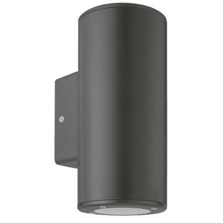 Lampada applique da esterno nera IP54 2xGU10 Φ76x186x99mm