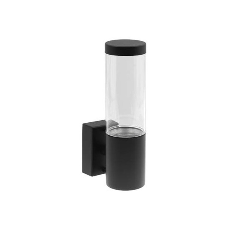 Lampada applique da parete nera 1xGU10 IP44 Φ60x220x108mm