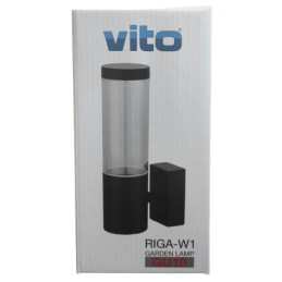 Lampada applique da parete nera 1xGU10 IP44 Φ60x220x108mm