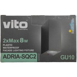 Lampada applique da esterno 2xGU10 IP54 92x160x70mm