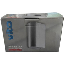 Lampada applique da esterno 2xGU10 98x145x67mm IP44 grigio