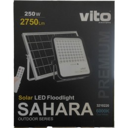 Faretto solare LED 250W 2750Lm 6000K luce fredda IP65