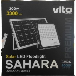 Faretto solare LED 300W 3300Lm 6000K luce fredda IP65