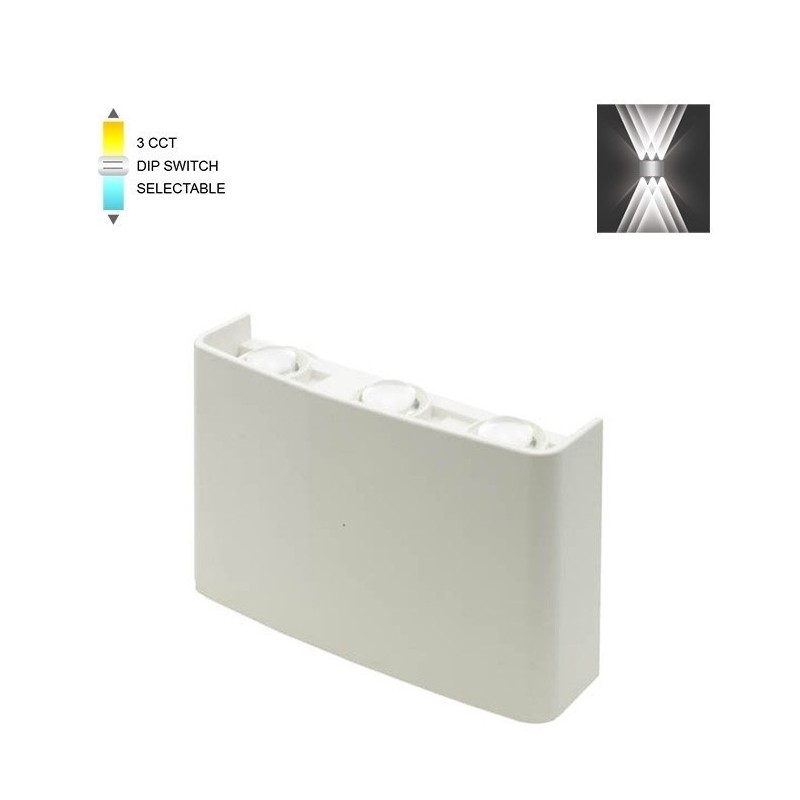 Lampada applique bianca da esterno 6W SMD 16*10CM IP65