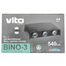 Lampada applique nera da esterno 6W SMD 16*10CM IP65