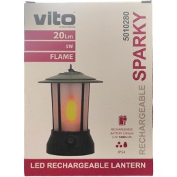 Lanterna a LED ricaricabile 5W 5VDC 1600K luce calda