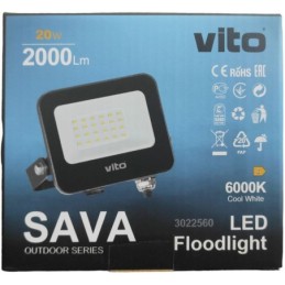 Faro LED da esterno 20W 2000lm luce fredda 6000k