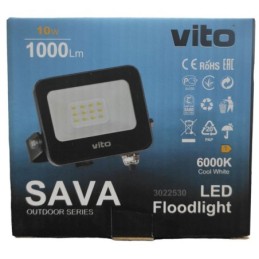 Faro LED da esterno 10W 1000lm luce fredda 6000k IP65
