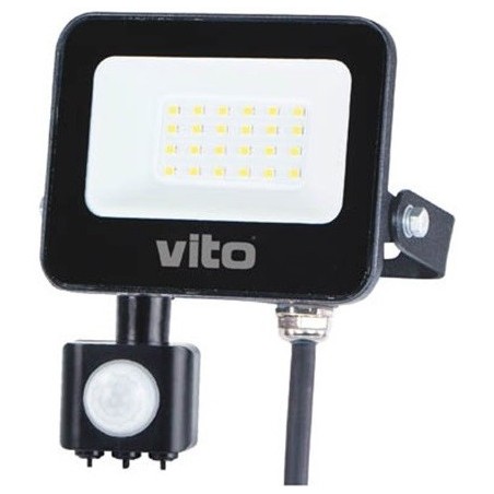 Faro LED da esterno con sensore PIR 10W 1000lm luce fredda 6000k