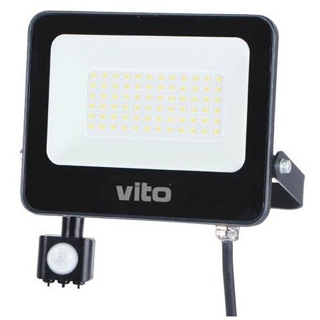 Faro LED da esterno con sensore PIR 50W 5000lm luce fredda 6000k