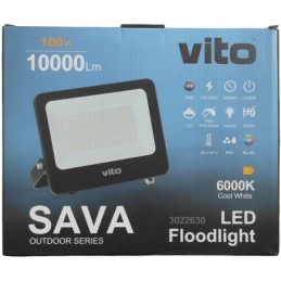 Faro LED per esterni 100W 10000Lm luce fredda 6000K IP65
