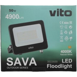 Faro LED per esterni 50W 4900Lm luce naturale 4000K IP65