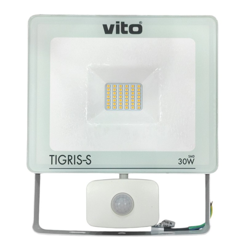 Faretto LED da esterno con sensore di movimento 30W 3000k luce calda
