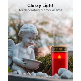 Lumino rosso a LED bianco caldo 2xAA IP44