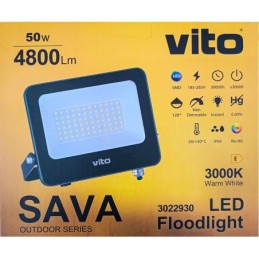 Faro LED 50W 4800Lm 3000K luce calda