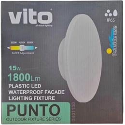 Lampada applique LED bianca da parete 15W 1800lm 22*5CM IP65 3xCCT