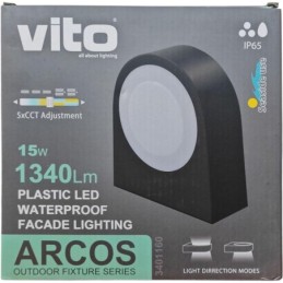 Lampada applique LED da parete 15W 1350Lm 5xCCT IP65