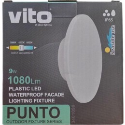 Lampada LED applique da parete 9W 1080lm IP65 3xCCT