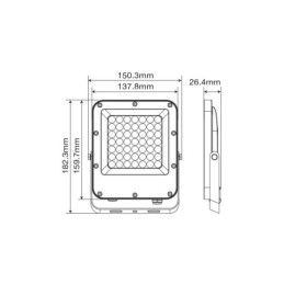 Faro LED 30W 6000K 3600lm IP65 luce fredda