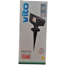 Paletto LED da giardino 575lm 3000K luce calda 5W IP65 nero