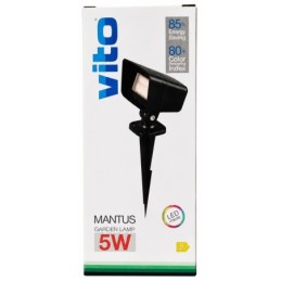 Paletto LED da giardino 5W 4000K luce naturale IP65 nero