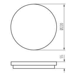 Plafoniera led BENO LED 18W NW-O-GR 1400lm 4000k Kanlux