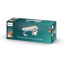 Lampada da parete dimmerabile 2200k-2700k 2x4.5W 1000lm Philips