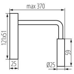 Lampada faretto LED da parete TONIL II LED 3.3W 3000k 145lm Kanlux