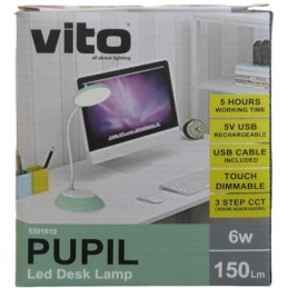 Lampada LED touch da tavolo ricaricabile 6W 150Lm dimmerabile