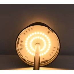Lampada LED ricaricabile da tavolo 3W dimmerabile in metallo nero
