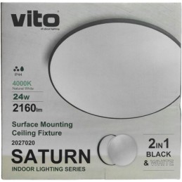 Plafoniera LED per interni 24W 4000K luce naturale Φ330*H55 bianco+nero