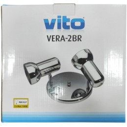 Lampada applique da parete 2xE27 in metallo bianco