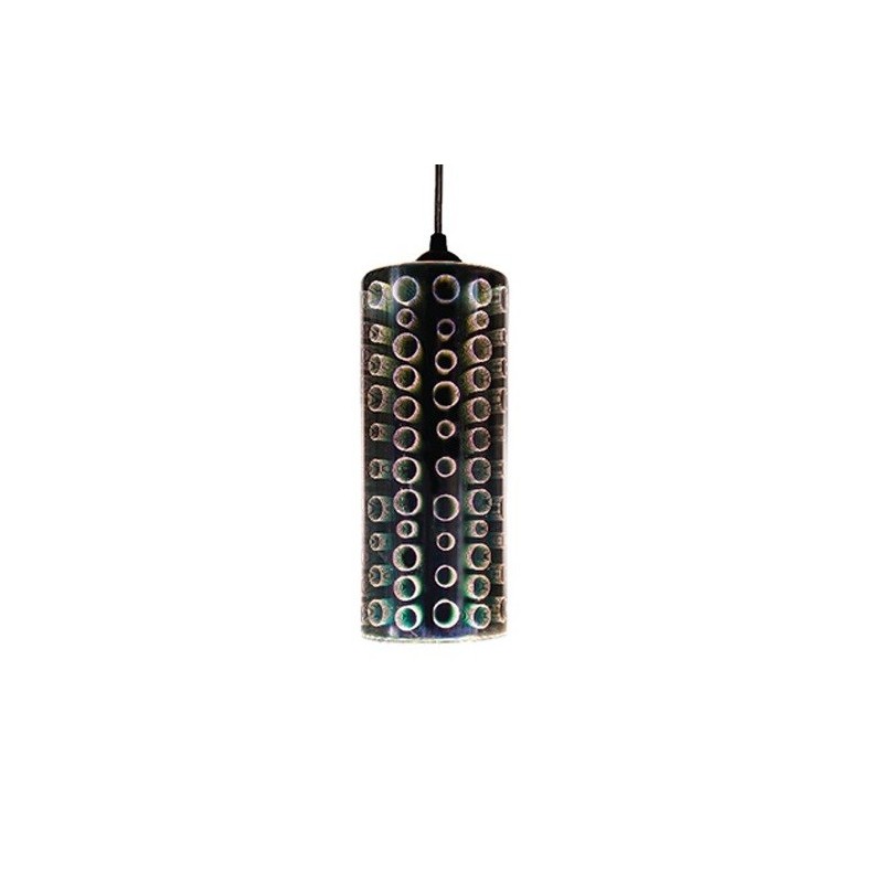 Lampadario 3D in vetro cromato 1xE27