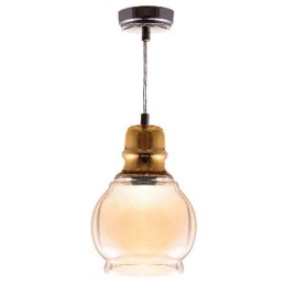 Lampadario in vetro dorato e ambra 1xE27