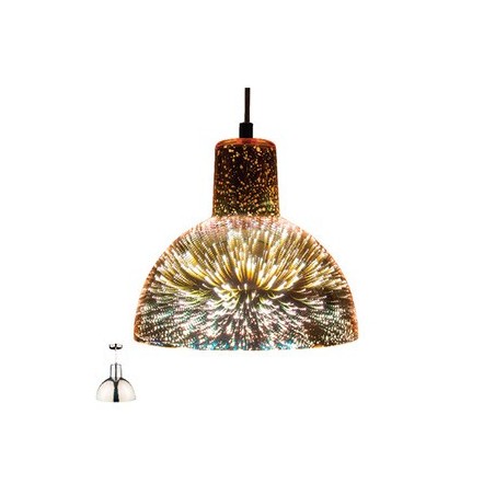 Lampadario in vetro cromato 1xE27 Ø20cm