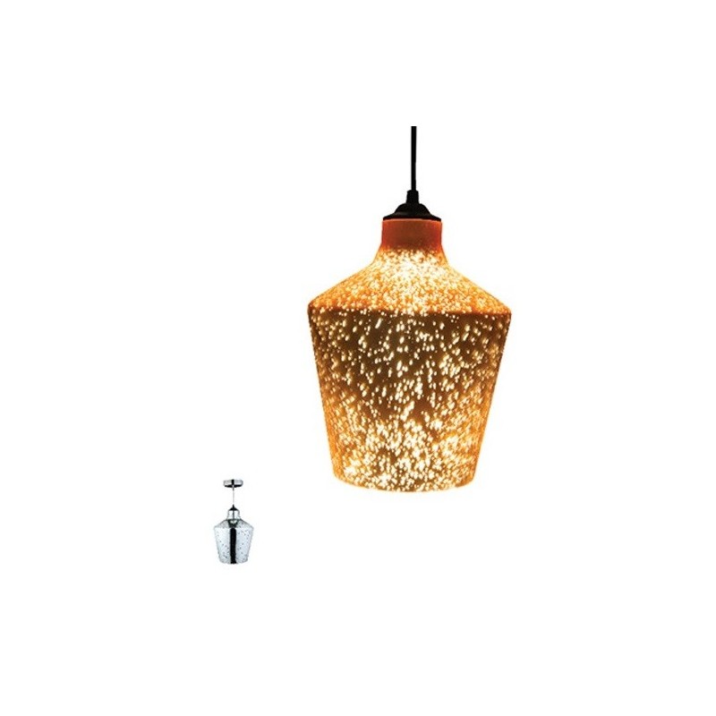 Lampadario in vetro cromato 1xE27 Ø20cm