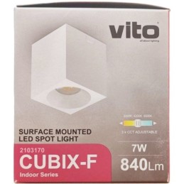 Faretto LED da soffitto 7W 3xCCT 840lm 9*9*10CM bianco