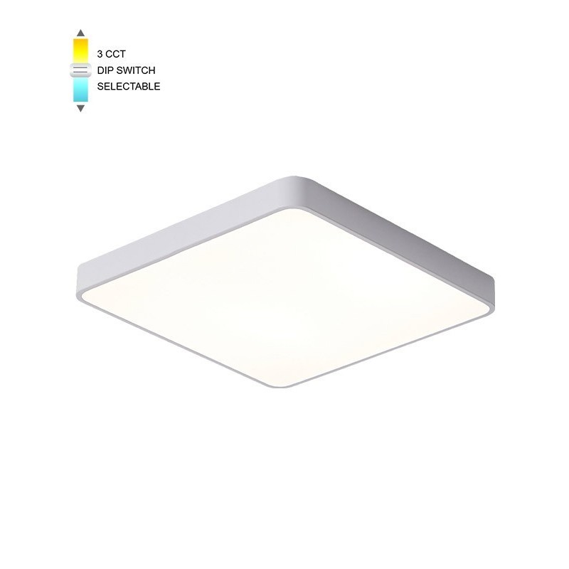 Plafoniera LED quadrata 25W 2000lm 3CCT bianca
