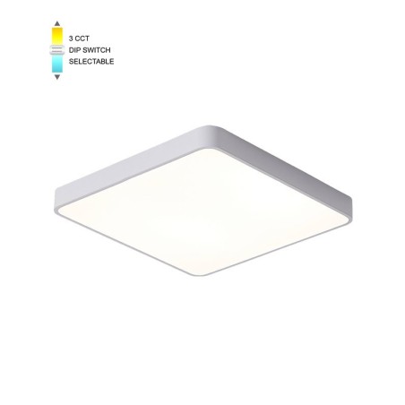 Plafoniera LED quadrata 25W 2000lm 3CCT bianca