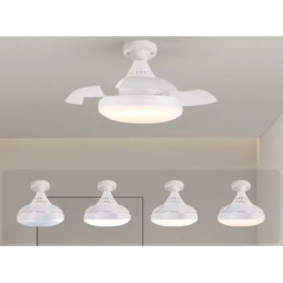 Lampada LED E27 30W con funzione ventilatore e telecomando 3xCCT