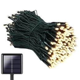 Luci a LED natalizie con pannello solare 300LED luce calda 2700K 30M 1.2V IP44