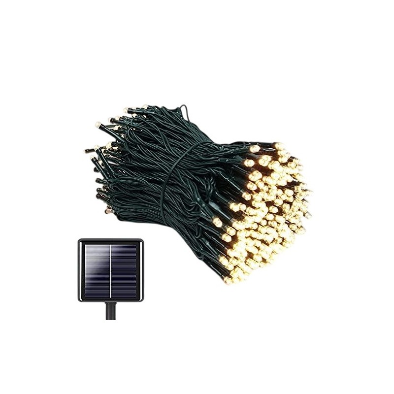 Luci a LED natalizie con pannello solare 300LED luce calda 2700K 30M 1.2V IP44