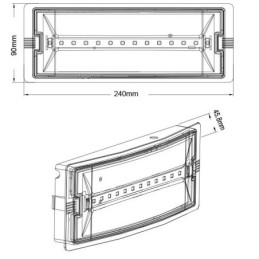 Lampada LED d'emergenza 3W 6500K luce fredda