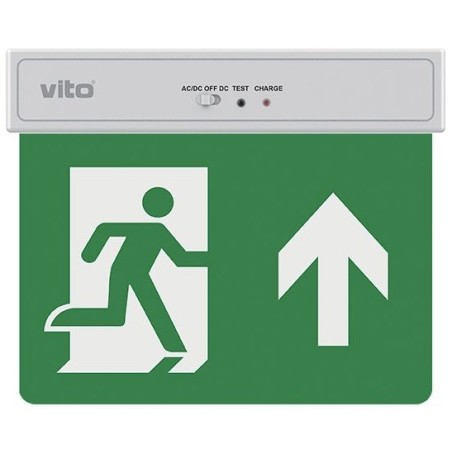 Lampada LED uscita d'emergenza freccia verso l'alto 2W 6500k luce fredda