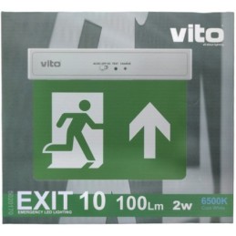 Lampada LED uscita d'emergenza freccia verso l'alto 2W 6500k luce fredda