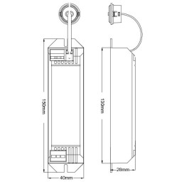 Kit ricaricabile illuminazione LED d'emergenza 3-50W 3.7V 2200mAh