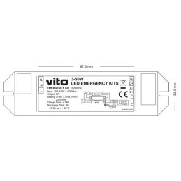 Kit ricaricabile illuminazione LED d'emergenza 3-50W 3.7V 2200mAh