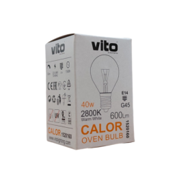 Lampadina per forno 40W G45 E14 2800K luce calda