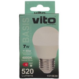 Lampadina LED E27 7W 520lm 4000k luce naturale Vito