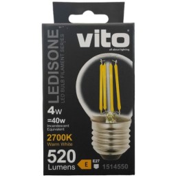 Lampadina LED 4W 520Lm E27 2700K luce calda